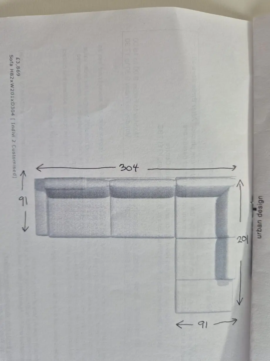 BoConcept Light Grey Indivi 2 Corner Sofa Right