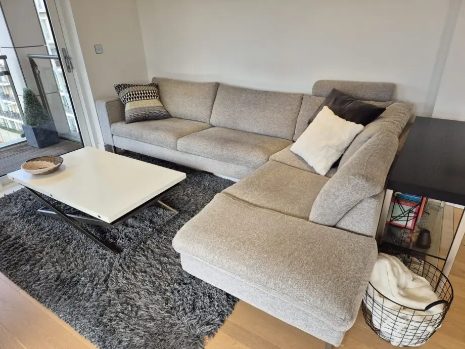 BoConcept Light Grey Indivi 2 Corner Sofa Right
