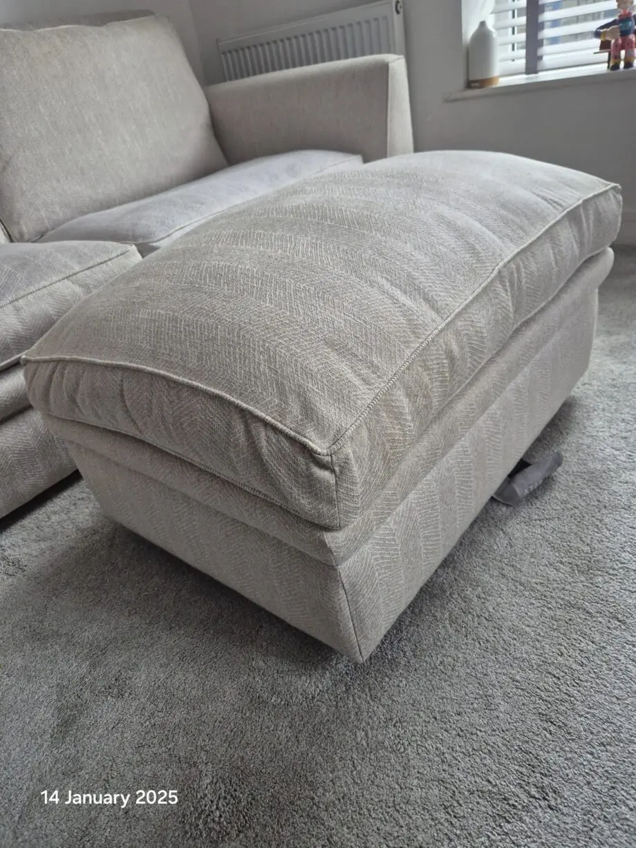 Cream Duresta Sofa & Footstall