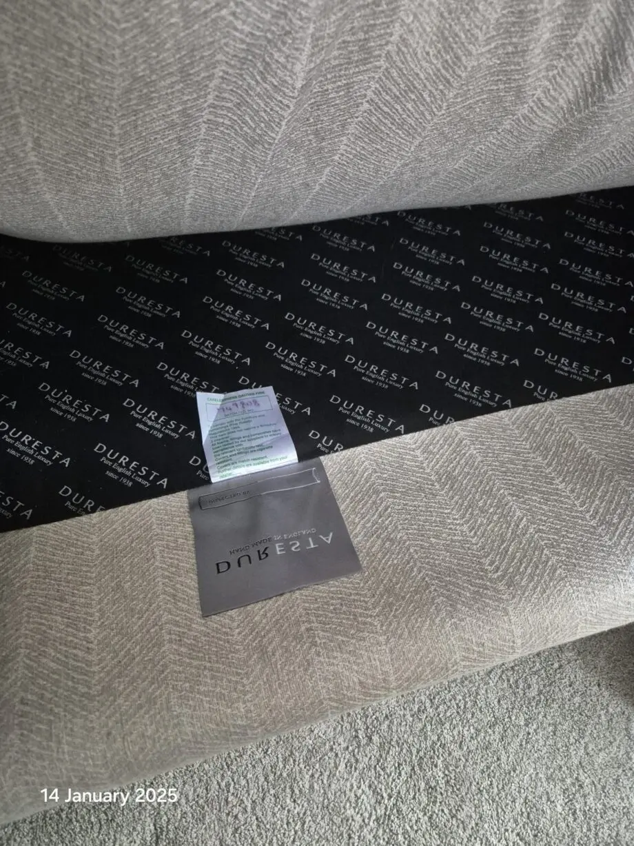 Cream Duresta Sofa & Footstall