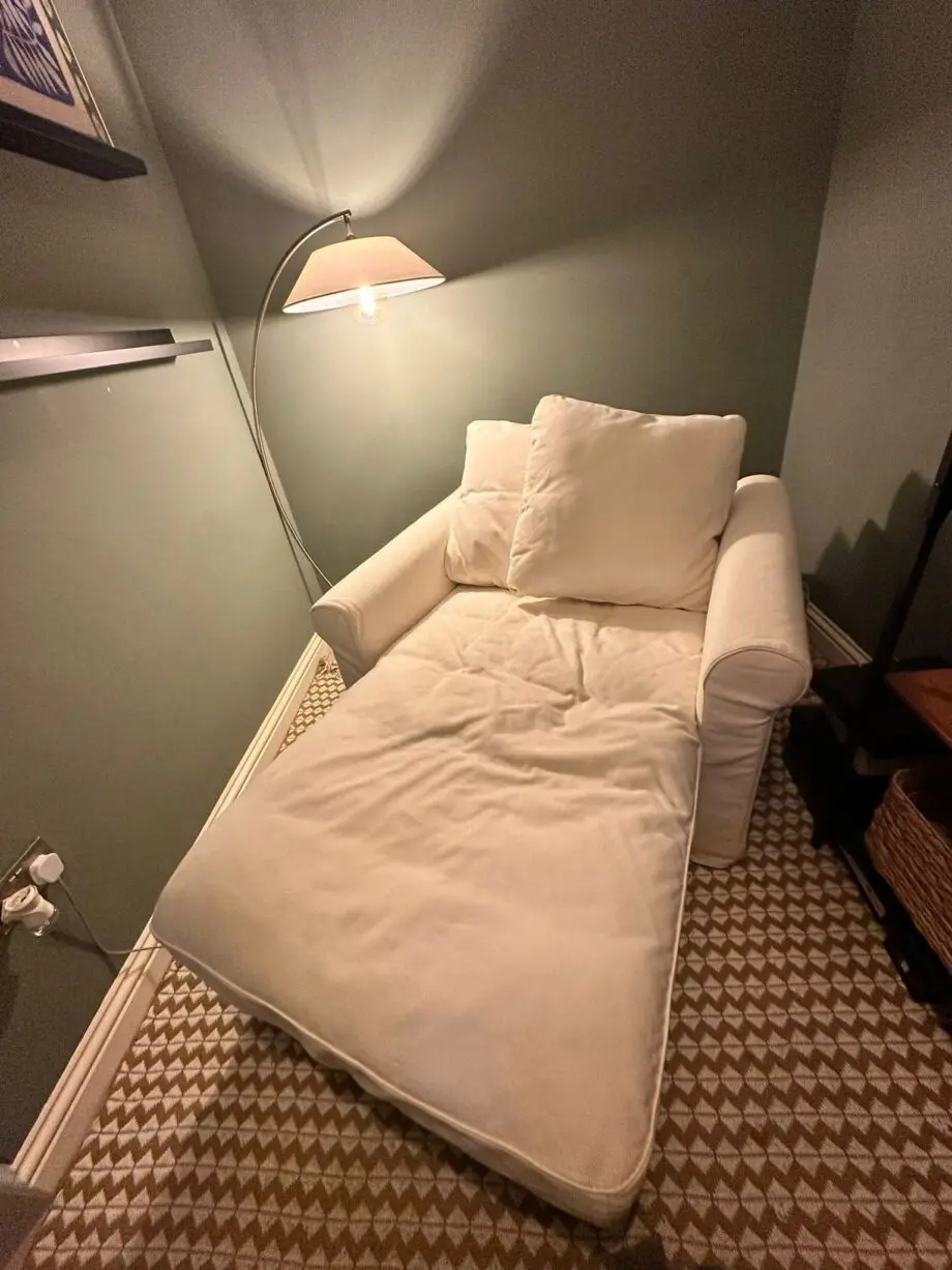 Ikea cream ottoman chaise sofa