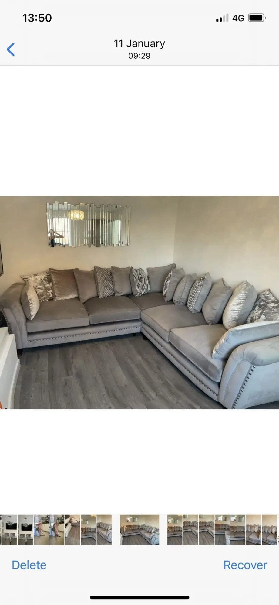 Taskers Florence Grey Corner Sofa