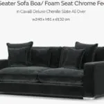 Sofology Cavalli 3 + 2 seater with footstool.