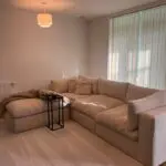 Cream boucle cloud sofa