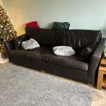 Real Leather Dark Brown Sofa