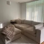 Cream boucle cloud sofa