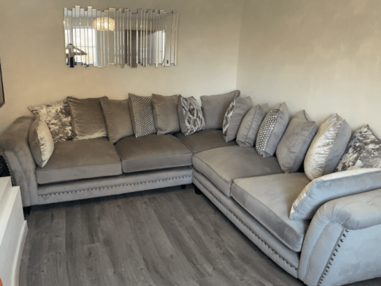 Taskers Florence Grey Corner Sofa