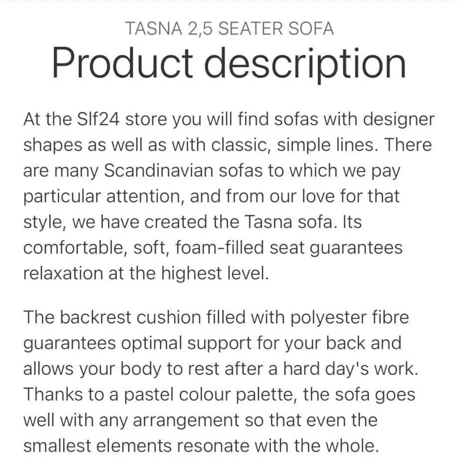 Tasna, 2.5 Seater Sofa, Grey/Black