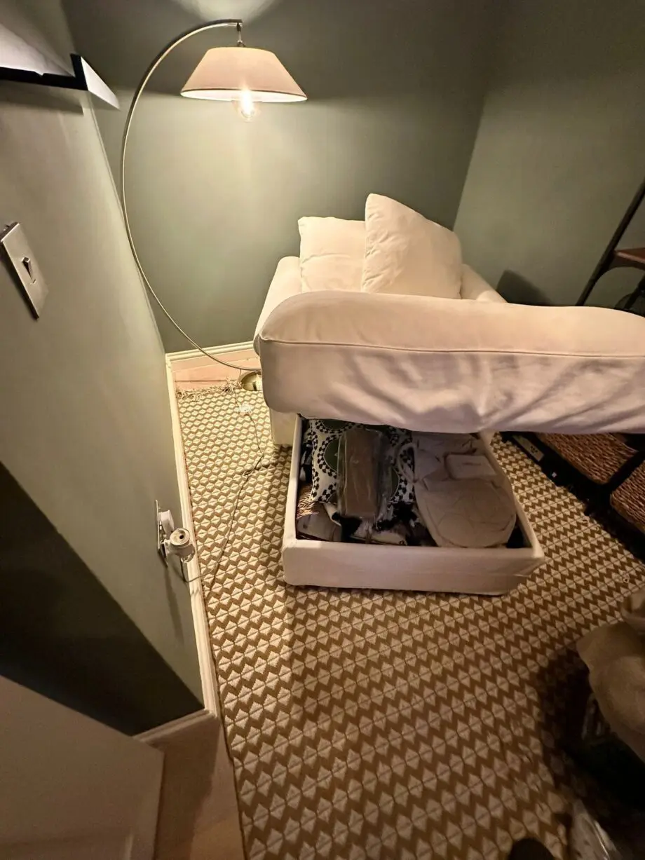 Ikea cream ottoman chaise sofa