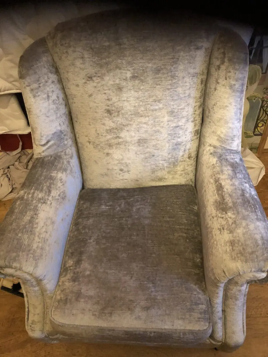 Alstons Lowry grey velvet Chair