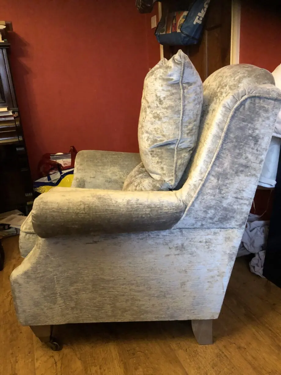 Alstons Lowry grey velvet Chair