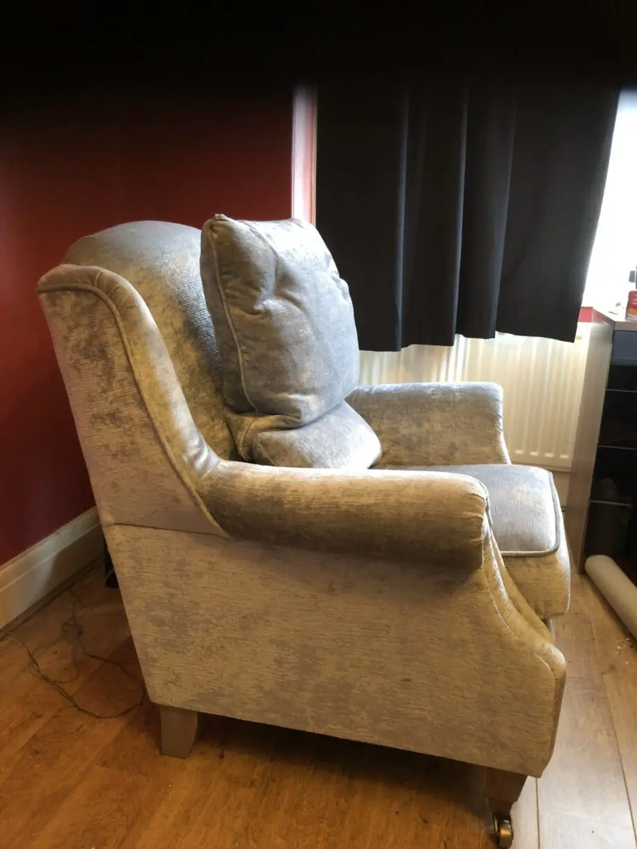 Alstons Lowry grey velvet Chair