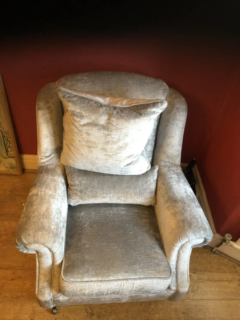Alstons Lowry grey velvet Chair