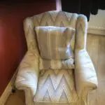 Alstons Lowry grey_silver chevrons chenille Chair