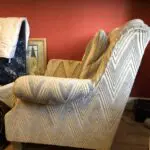 Alstons Lowry grey_silver chevrons chenille Chair