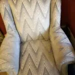 Alstons Lowry grey_silver chevrons chenille Chair