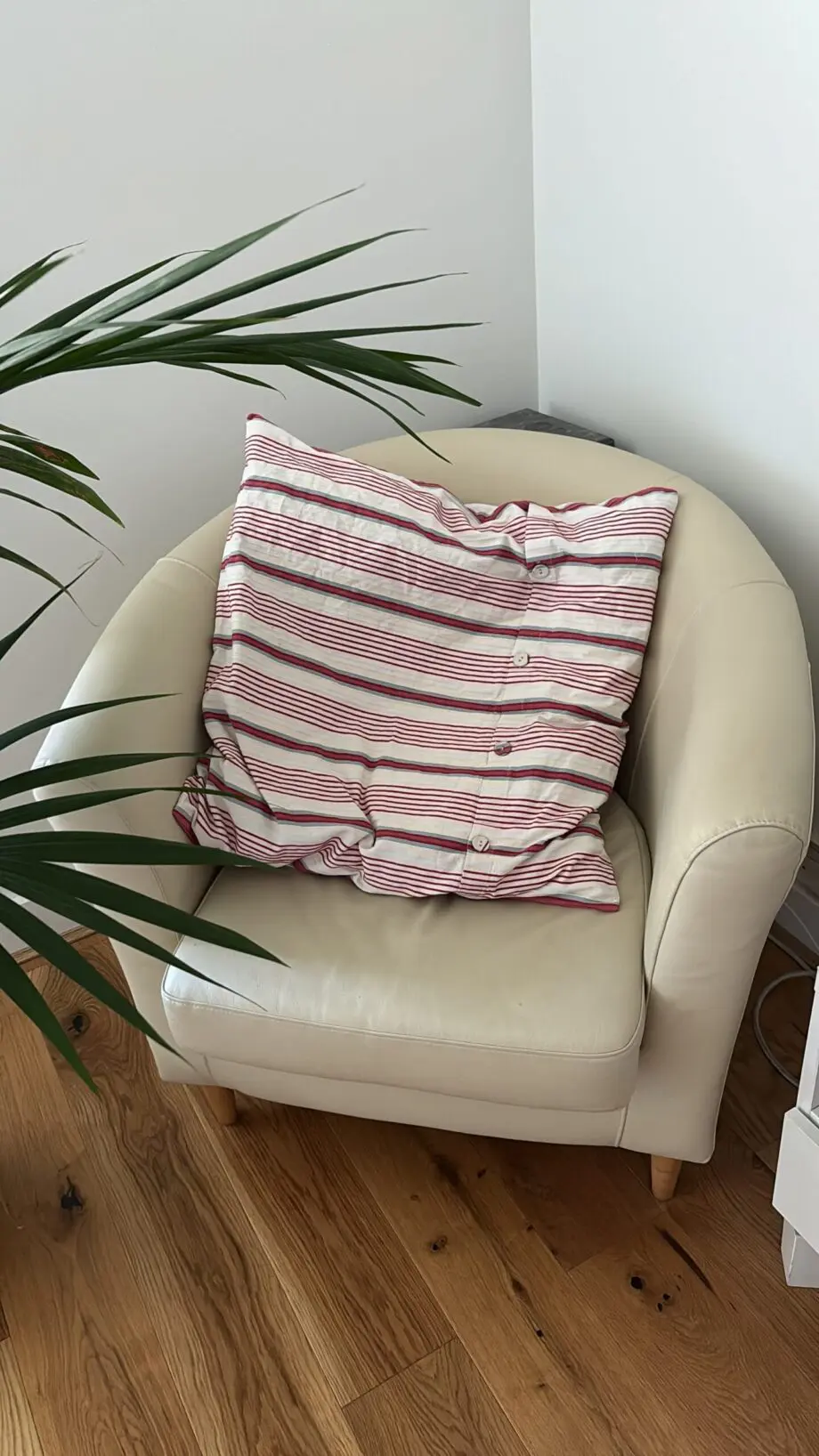 Ivory IKEA Tullsta armchair