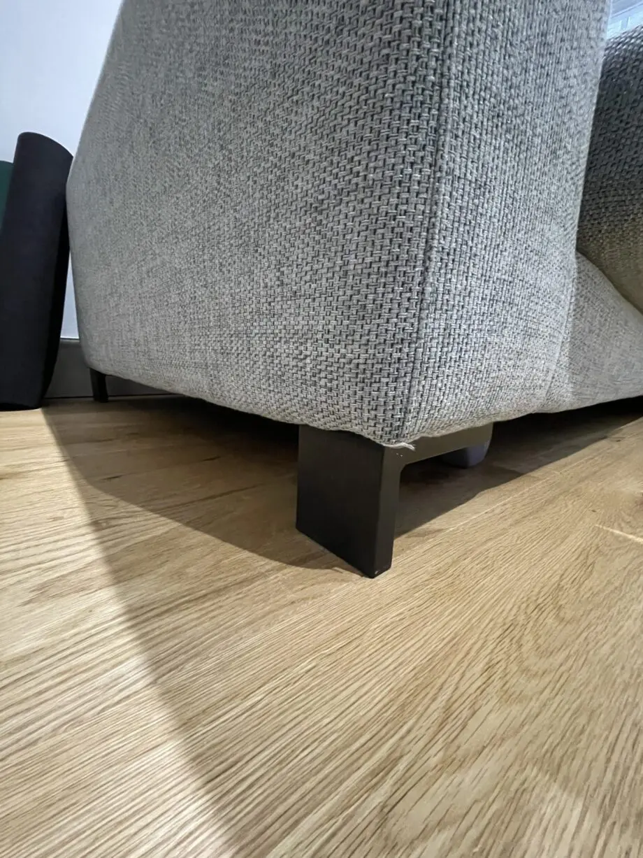 DFS tweed duck egg blue large corner sofa