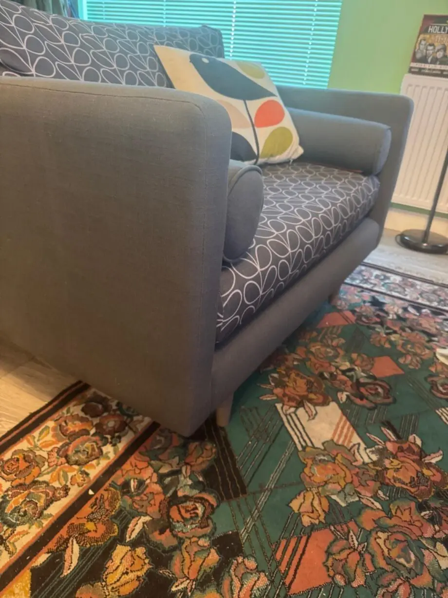 Orla Kiely grey 2 seater sofa bought in Jarrolds