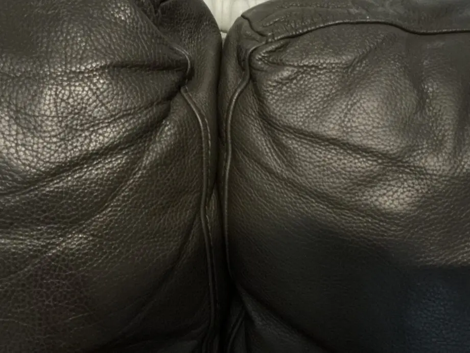 Brown leather sofa