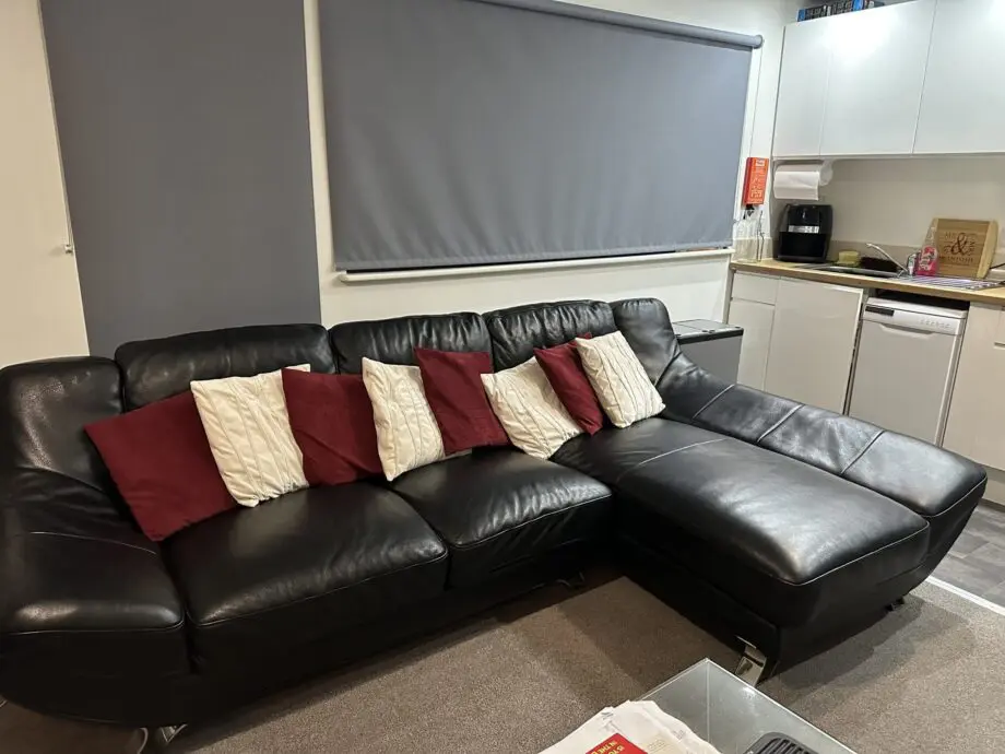 Genuine Italian Leather Corner sofa and swivel bucket chair