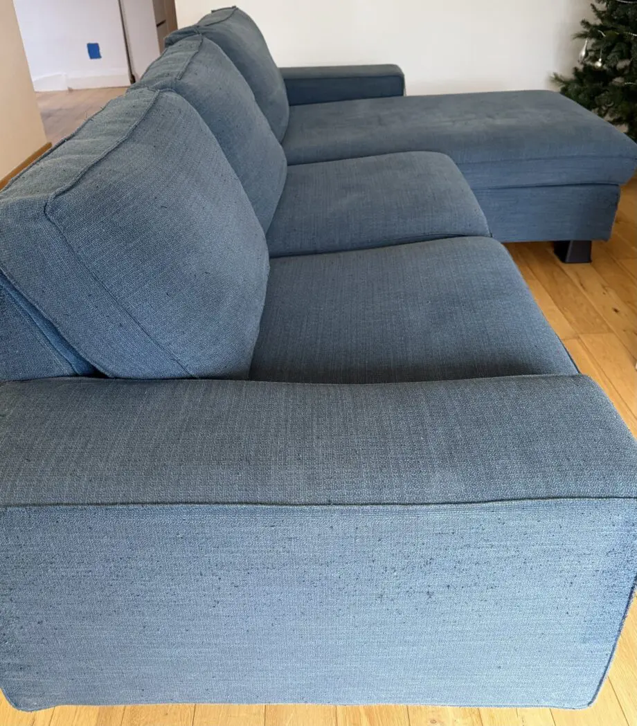 Ikea Kivik 3-seat sofa with chaise longue, Tallmyra blue