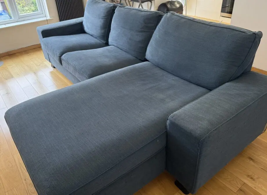 Ikea Kivik 3-seat sofa with chaise longue, Tallmyra blue