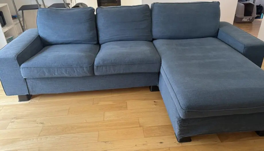 Ikea Kivik 3-seat sofa with chaise longue, Tallmyra blue
