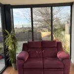 2 Seater DFS Manual Recliner Plum Sofa