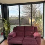 2 Seater DFS Manual Recliner Plum Sofa