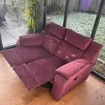 2 Seater DFS Manual Recliner Plum Sofa