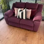 2 Seater DFS Manual Recliner Plum Sofa
