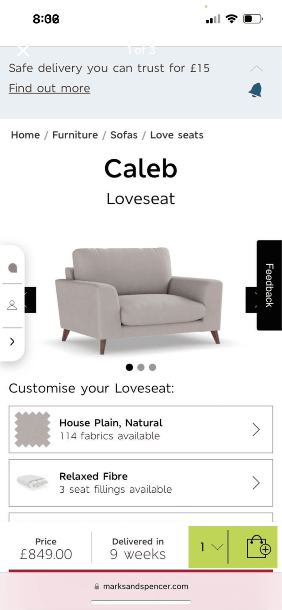 Brand New M&S 4 seater sofa & loveseat