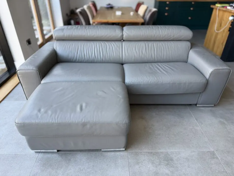 DFS Kalamos in Grey 4 Seater, Cuddler and Footstool