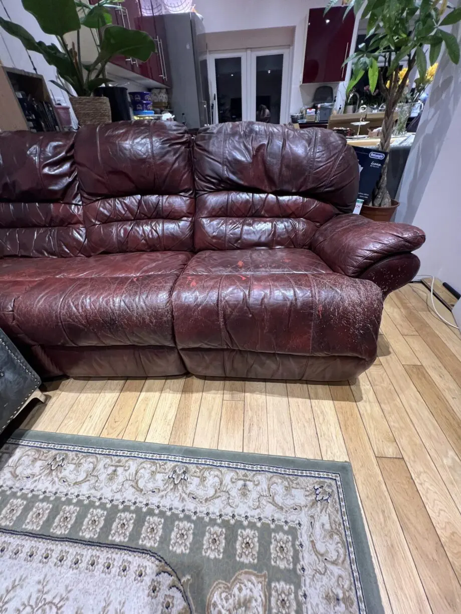 3 seater leather sofa