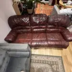 3 seater leather sofa