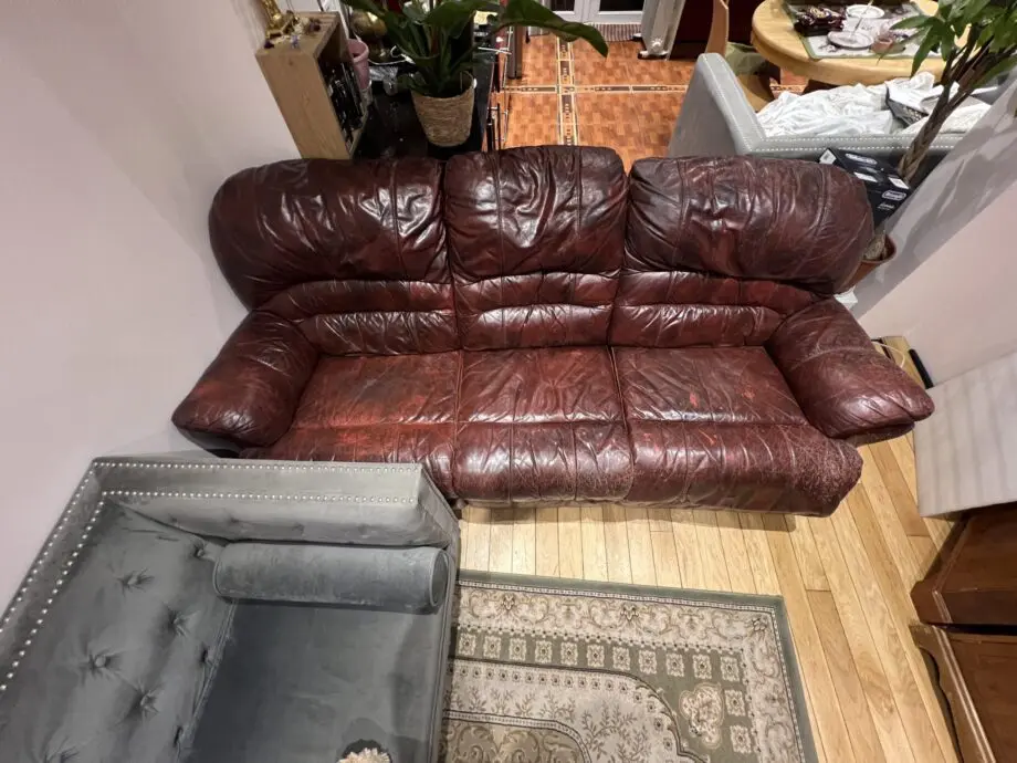 3 seater leather sofa