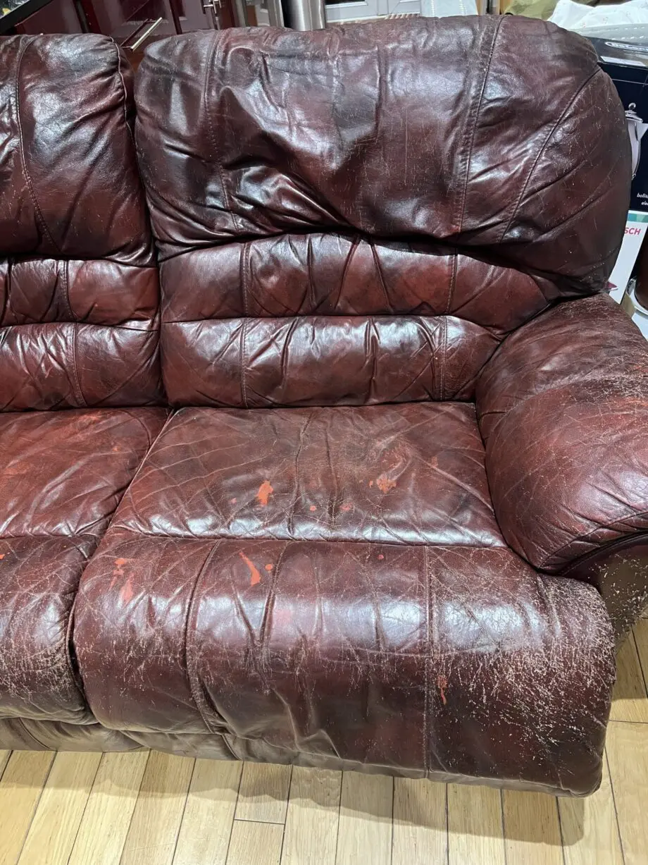 3 seater leather sofa