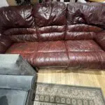 3 seater leather sofa