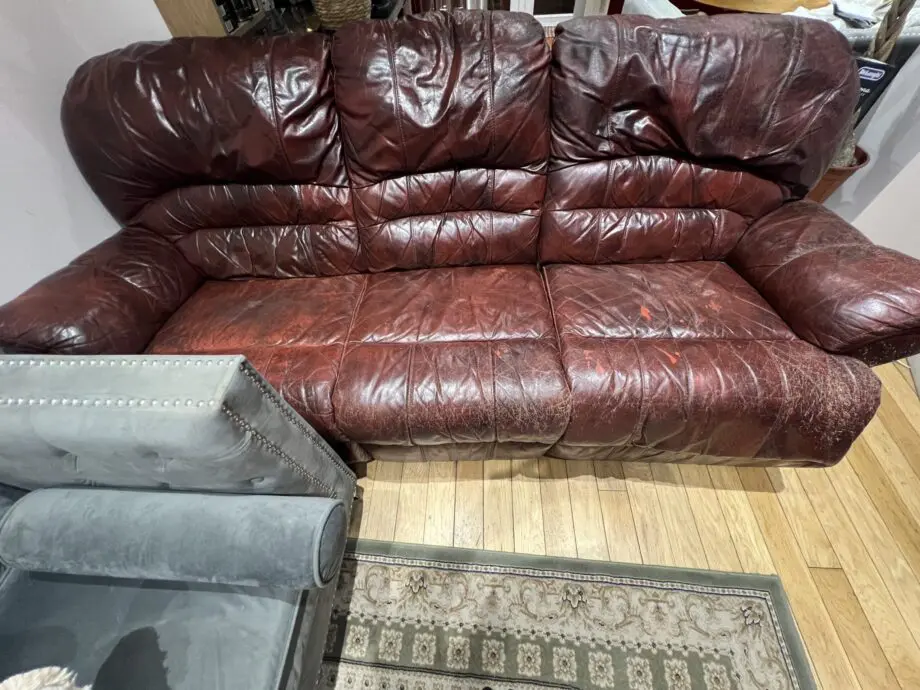 3 seater leather sofa