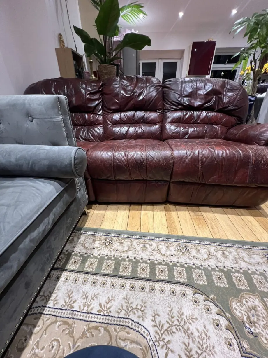 3 seater leather sofa