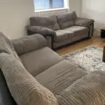 DFS Zana 2 3 seater sofas beige/grey