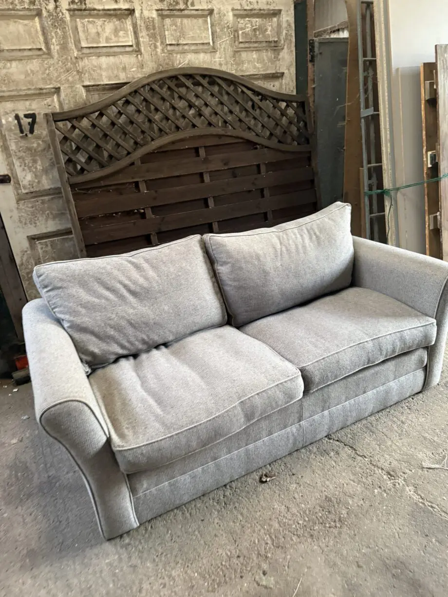 LAURA ASHELY grey 3 seater sofa and cuddle chair