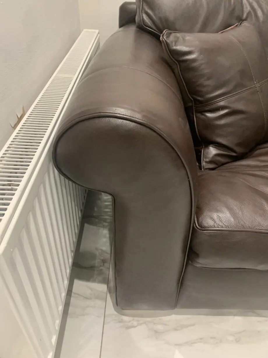 Harrods Duresta Thackeray Leather Brown Sofa immaculate condition