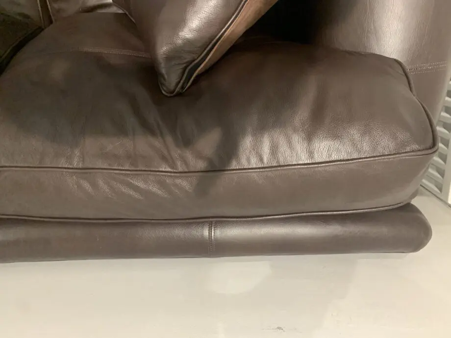 Harrods Duresta Thackeray Leather Brown Sofa immaculate condition