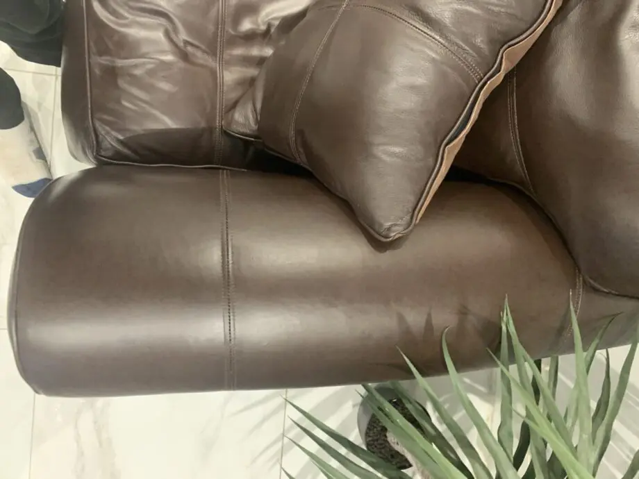 Harrods Duresta Thackeray Leather Brown Sofa immaculate condition