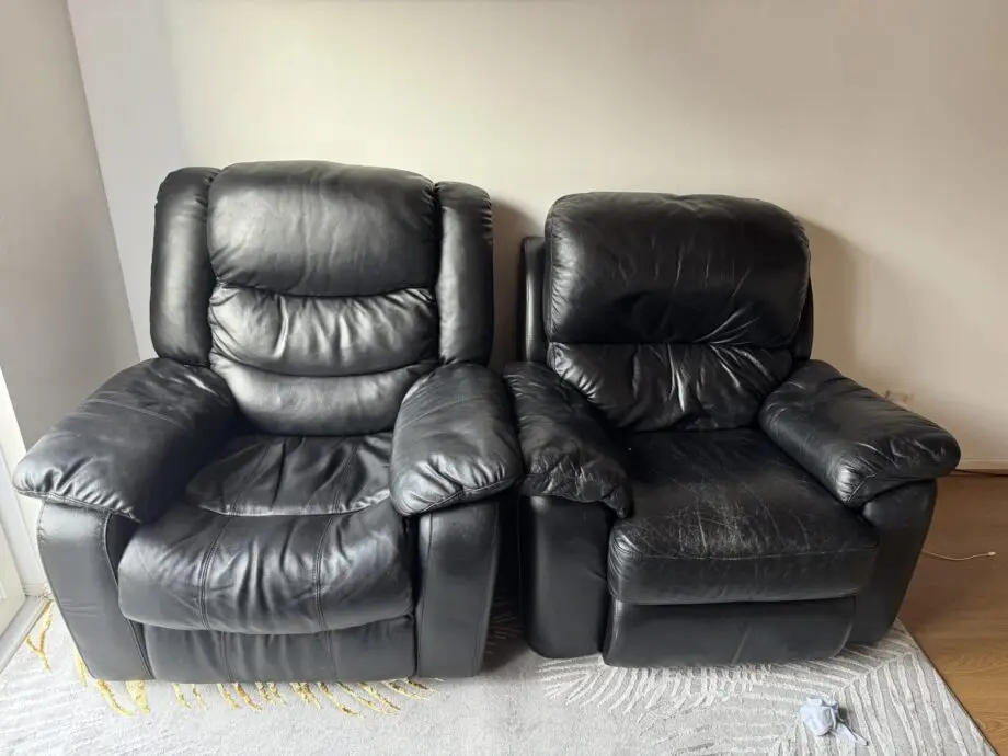 Recliner leather sofa chair