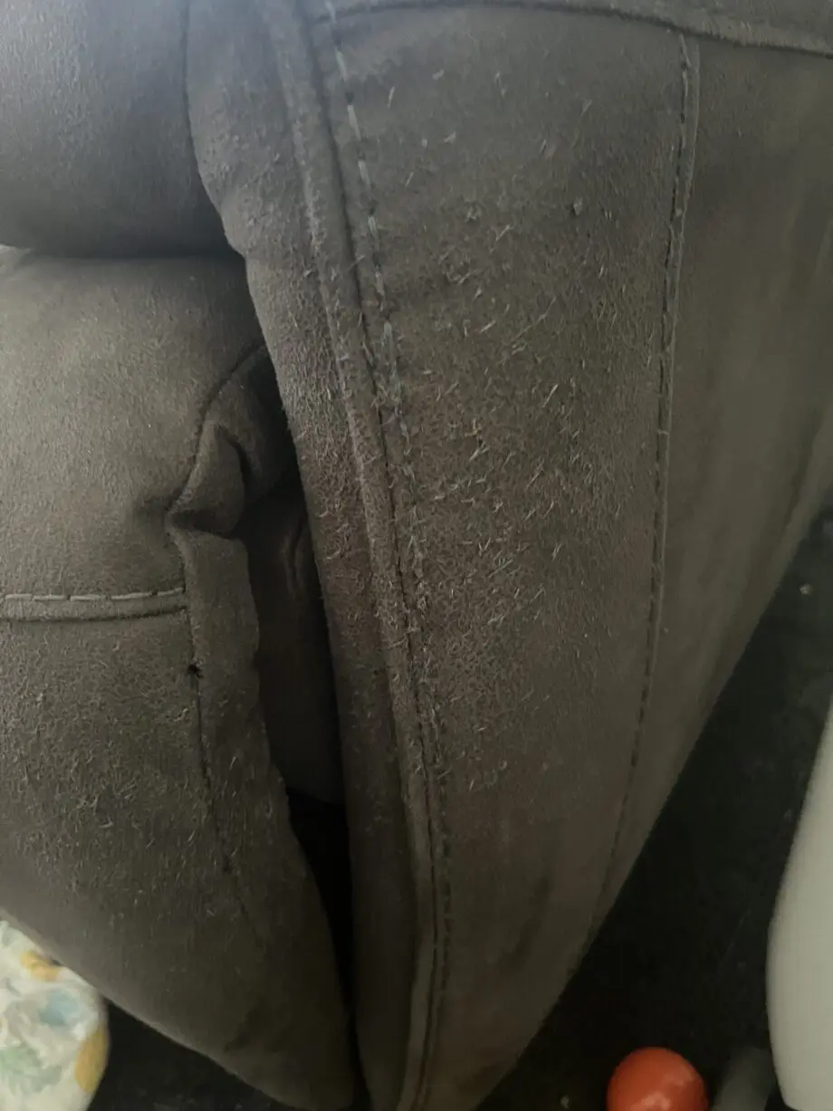Grey suede 3 and 4 seater reclining sofas
