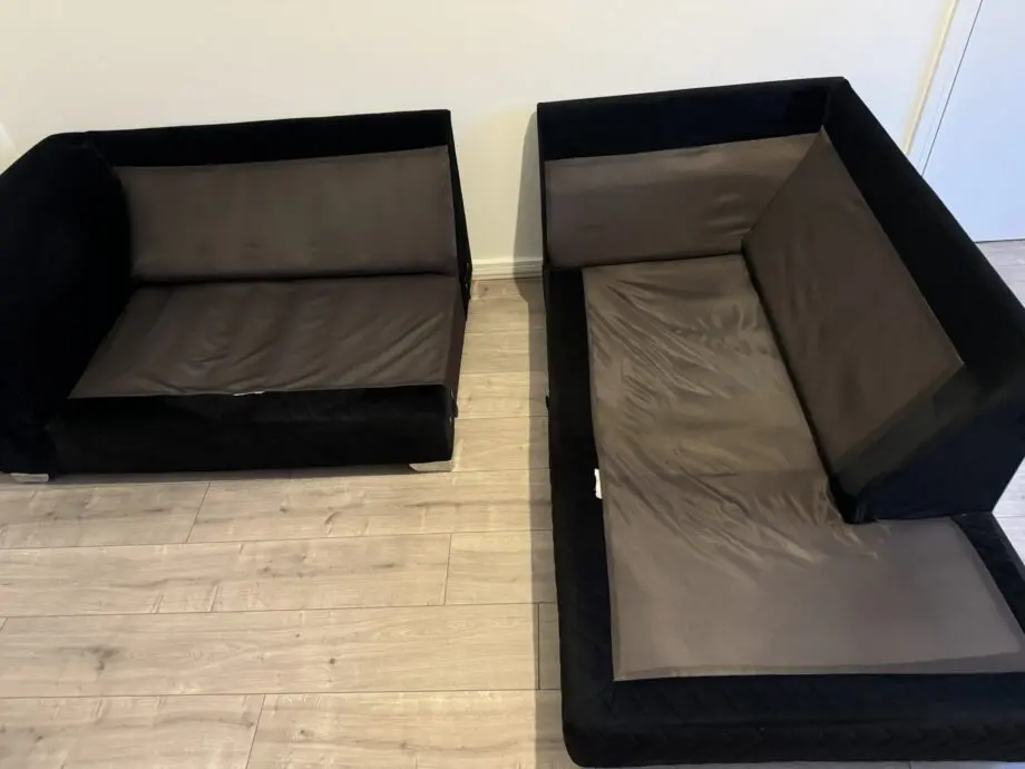 Black Velvet Corner Sofa