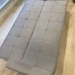 Yaheetech Grey Fabric Upholstered 3 Seater Convertible Sofa Bed with Armrests and 2 Bolster Pillows Yaheetech Grey Fabric Upholstered 3 Seater Convertible Sofa Bed with Armrests and 2 Bolster Pillows